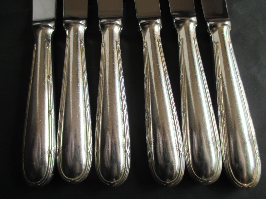 ☆仏蘭西銀器クリストフルシルバー　ディナーナイフ6本　クリストフルホテル仕様