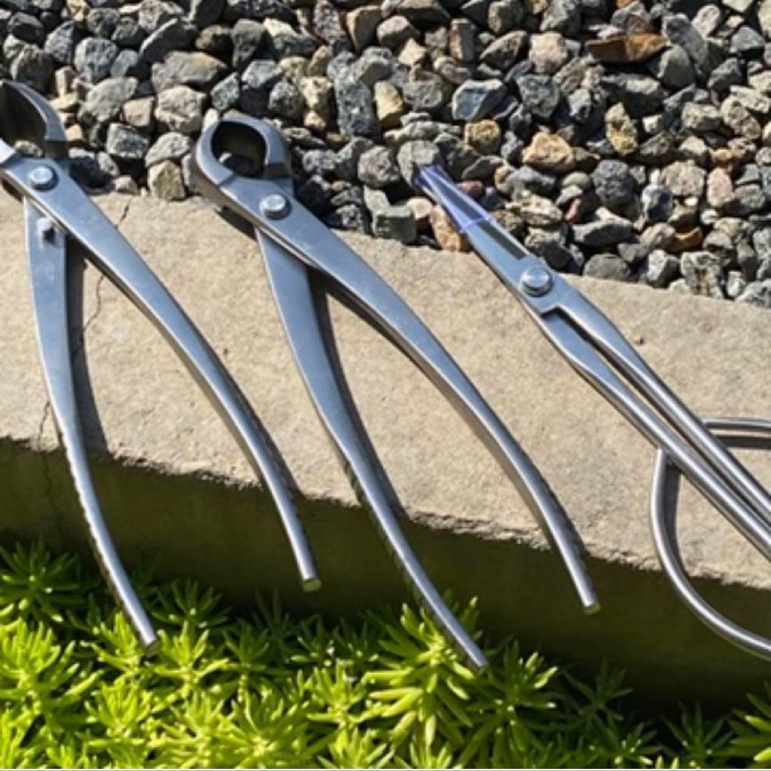 No.735 ステンレス製 盆栽鋏 3本セット 剪定 根切り 芽切り 園芸用品