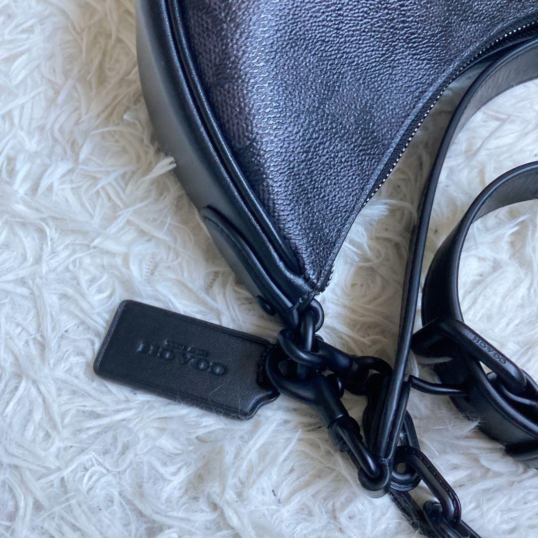 未使用級 COACH ミラ チェーンショルダー 黒 ブラック