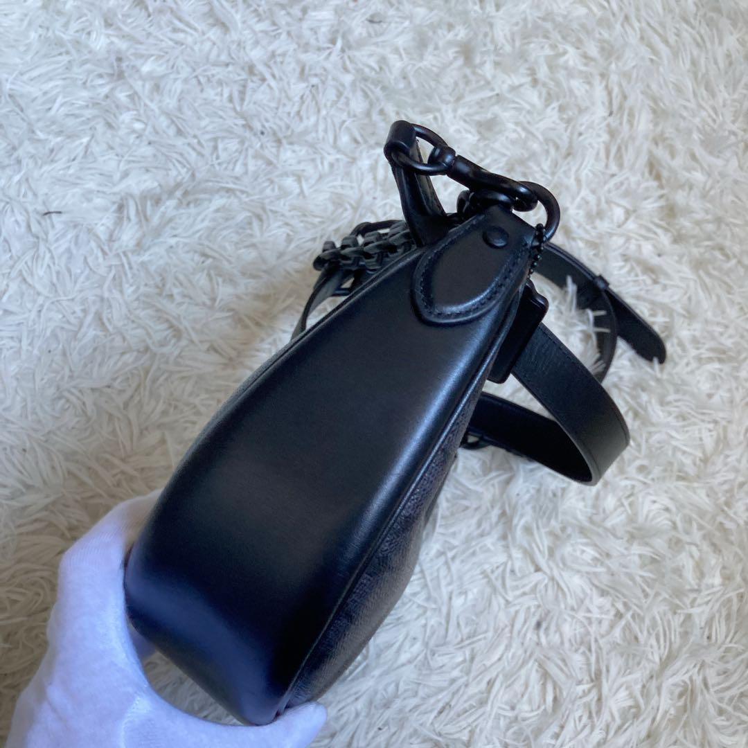 未使用級 COACH ミラ チェーンショルダー 黒 ブラック
