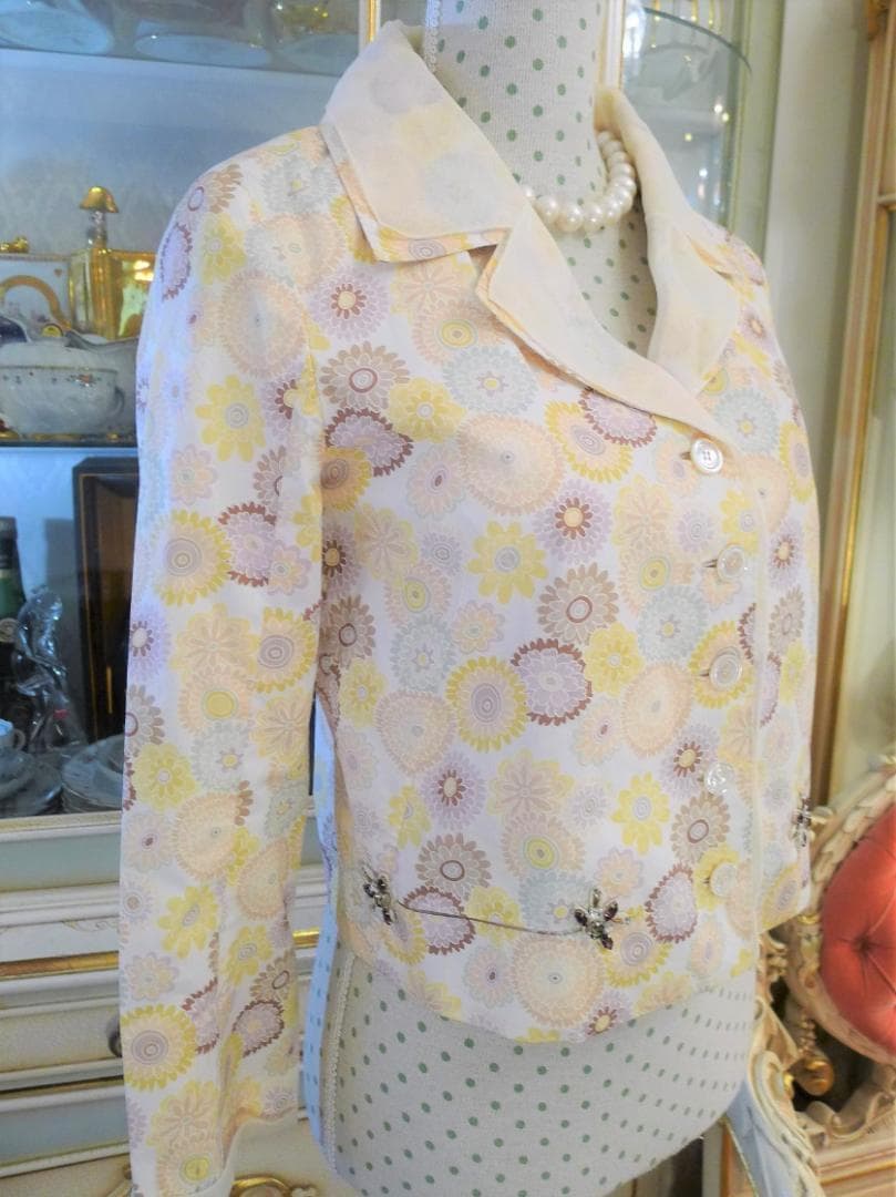 ◇【ルイヴィトン】マリーゴールドプリントトンボのようなカラーラインストーン付JK