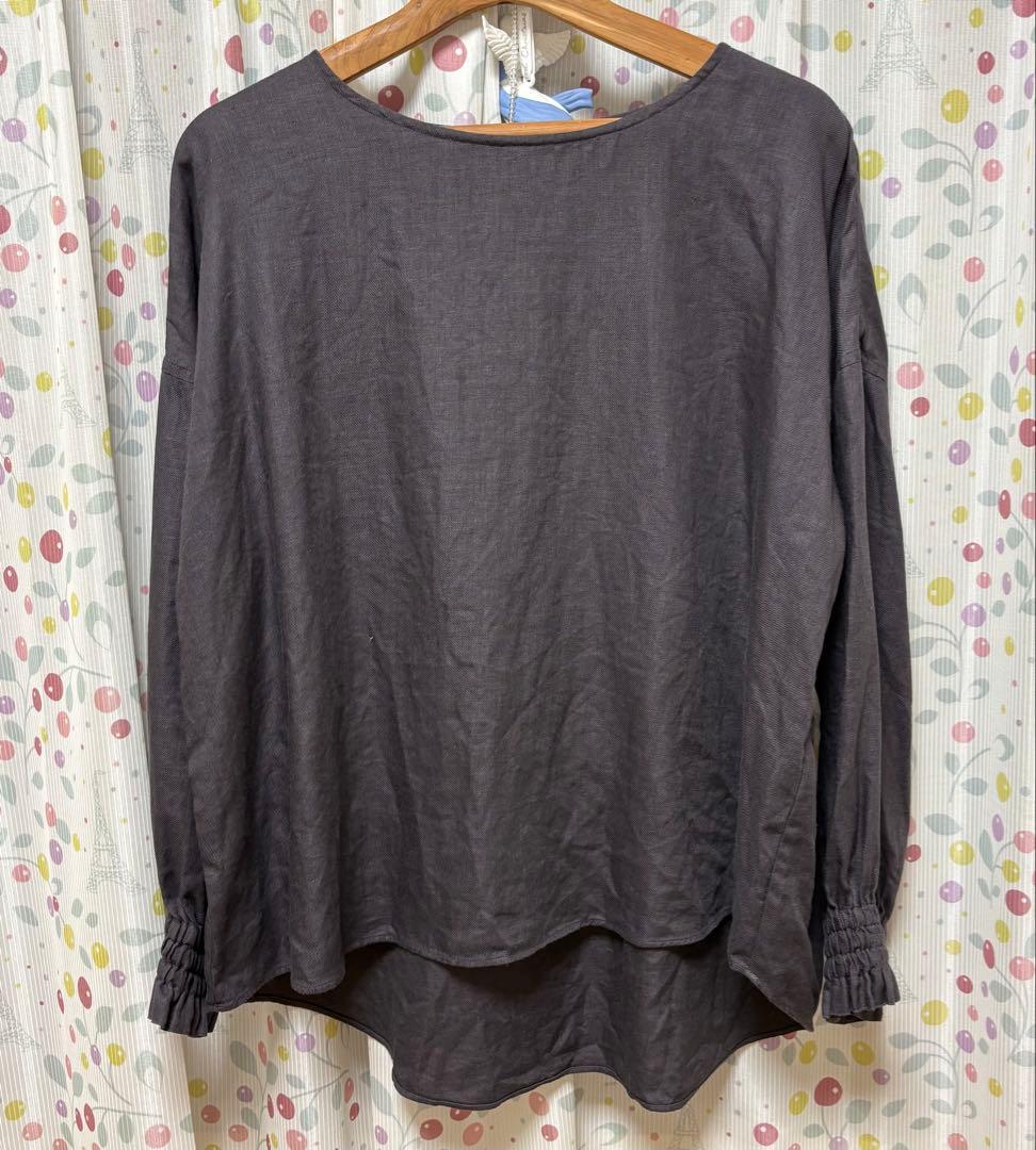 wafu 【プレミアム】やみつきになる快適さ。袖くしゅリネントップス