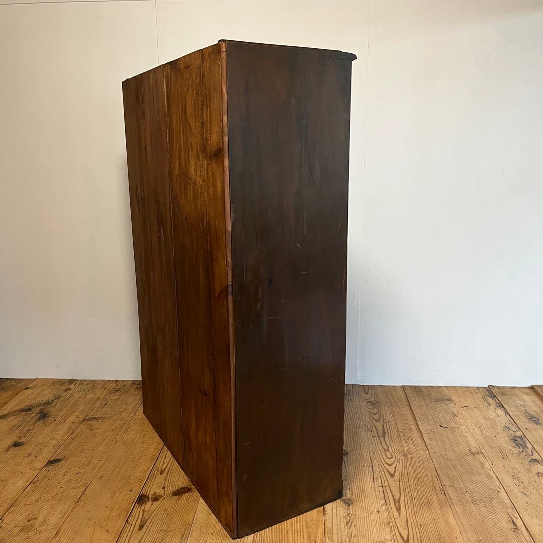 アンティーク ガラス戸棚 キャビネット 水屋箪笥 食器棚 本棚 y135