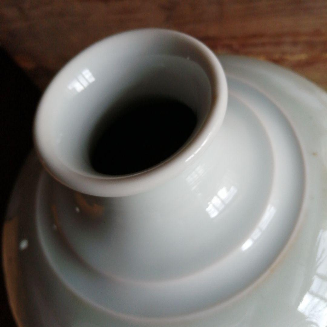 瀬戸焼　金子岩令　青白磁花瓶　32cm