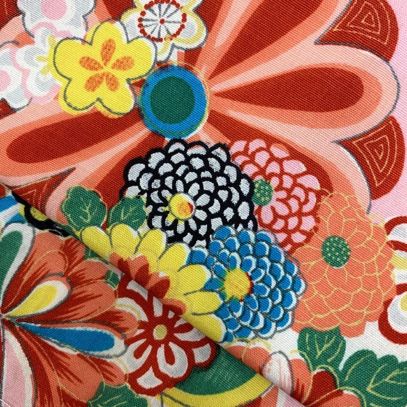 602ag21□七五三 三歳 セミアンティーク 女児 着物&被布 毬□状態良好