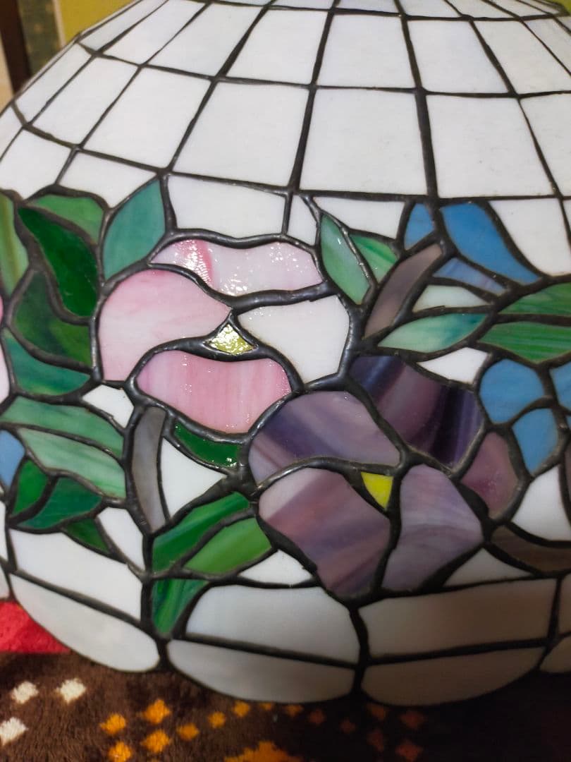 ステンドグラス　大きな照明　アンティーク　昭和レトロ