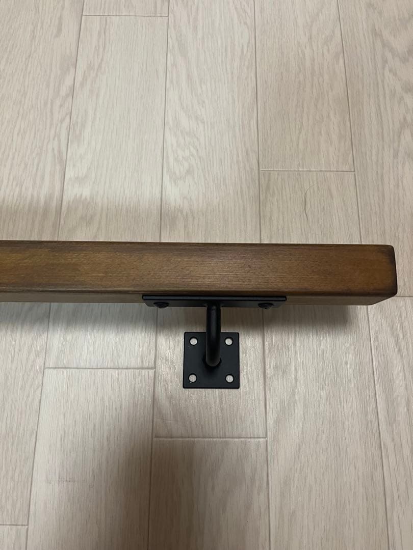 ウッド手摺り 80cm 階段手すり 壁手すり 木とアイアン