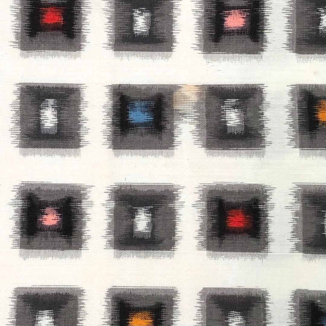 アンティーク着物 銘仙 幾何学模様 AK-5107