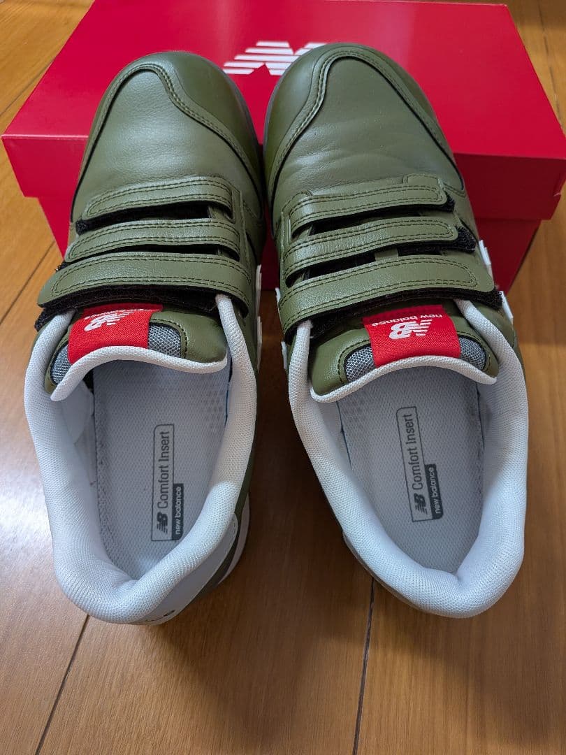 売約済み。New Balance　安全靴　 オリーブ ベルクロスニーカー