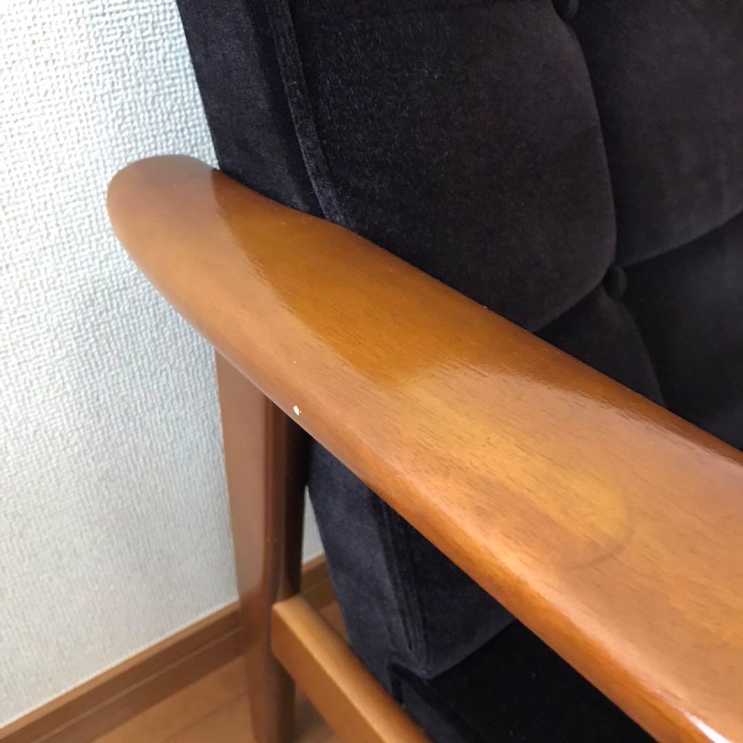 ※ジャンク※ カリモク/モケット限定色の黒 2シーター★オマケあり★