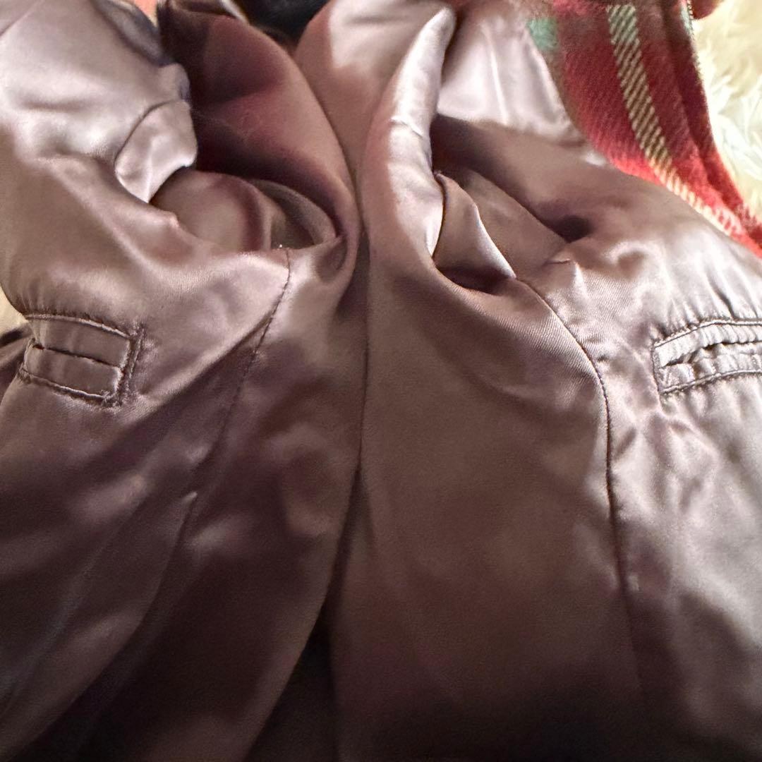 【極美品】【希少】ラルフローレン　ブルゾン　ファー　アルパカ　チェック柄　S