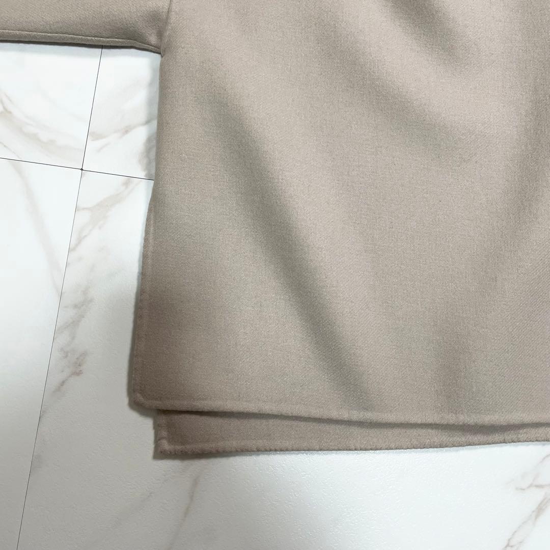 アドーア ライトリバーノーカラージャケット ボックスシルエット ウール 38