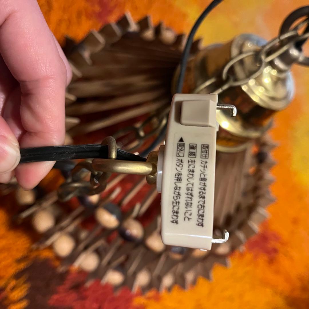 1960s〜70s ウッドフレーム　ペンダントランプ