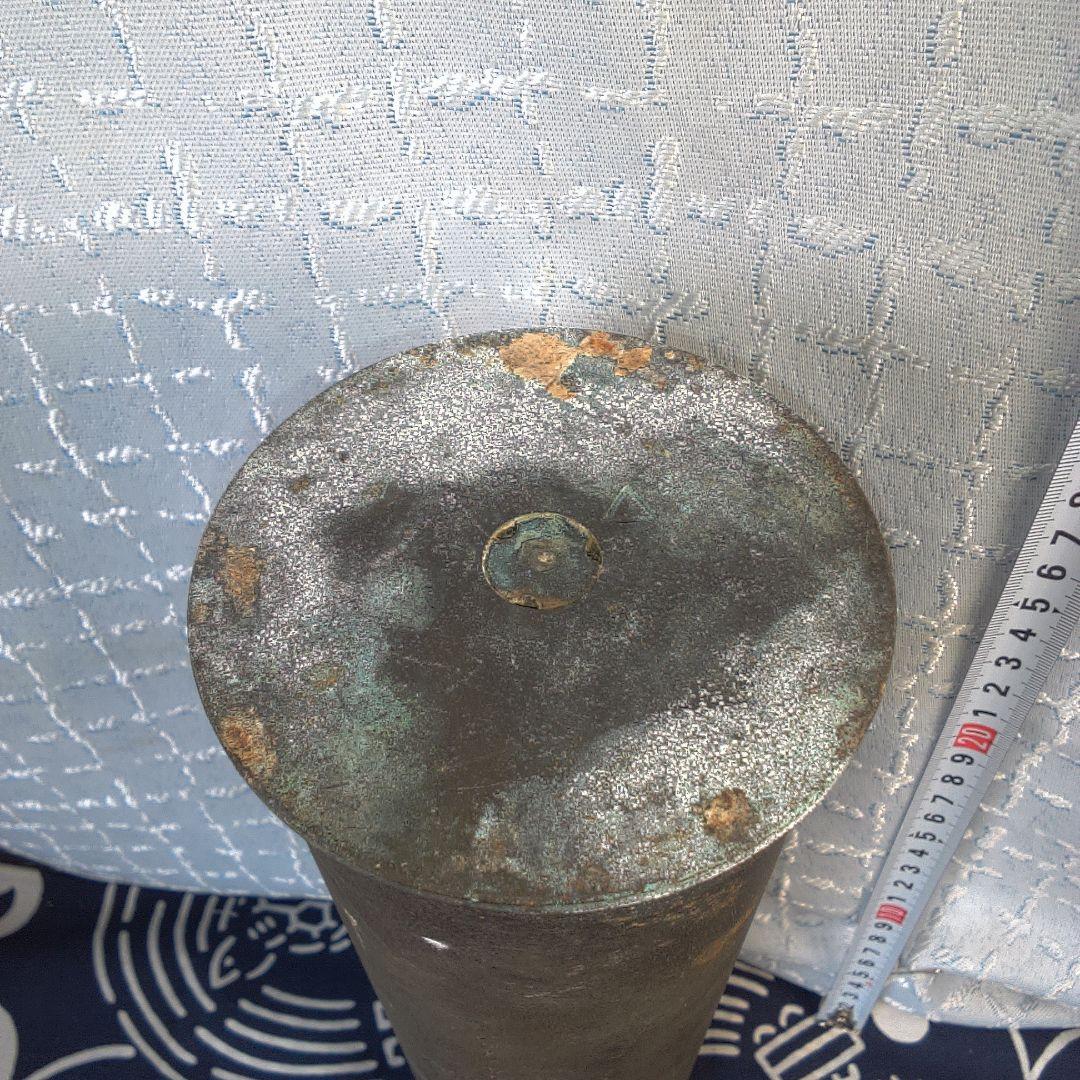 骨董４ シンプルなブラウン花瓶 高さ約30cm