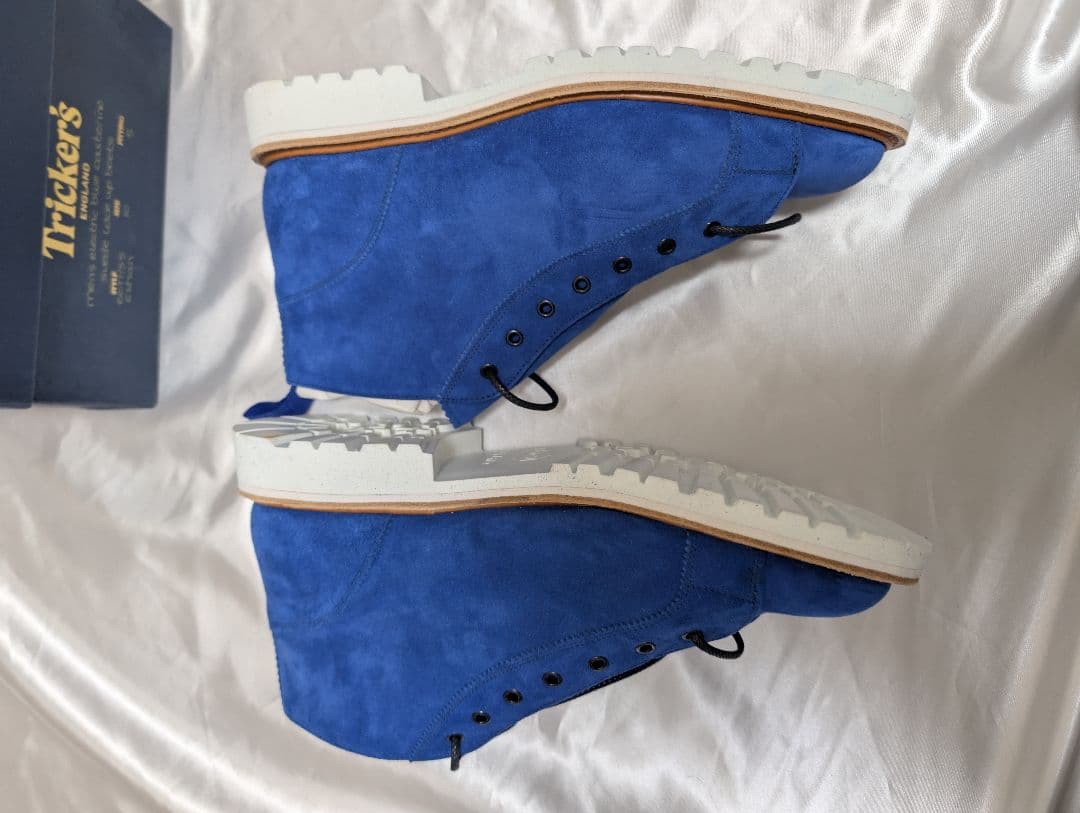 ヒ*デ様 新品未使用　tricker's　スエード　ブーツ　ブルー　ビブラムソー
