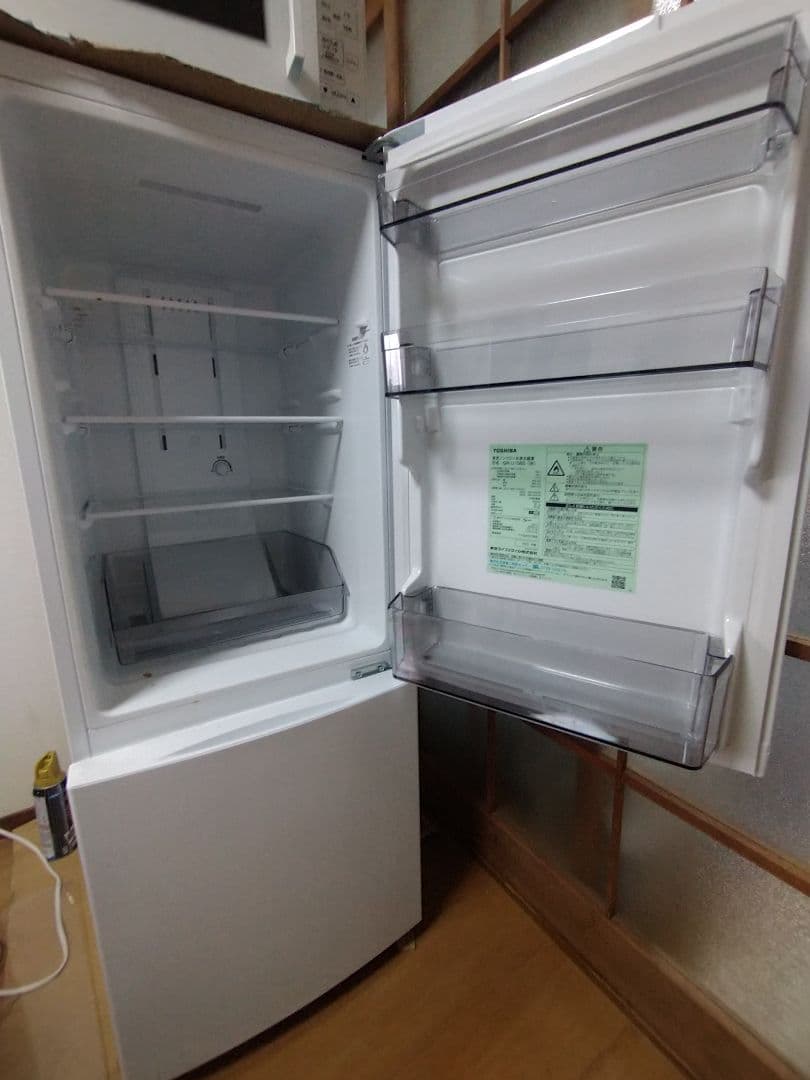 TOSHIBA ホワイト 2ドアノンフロン冷蔵庫