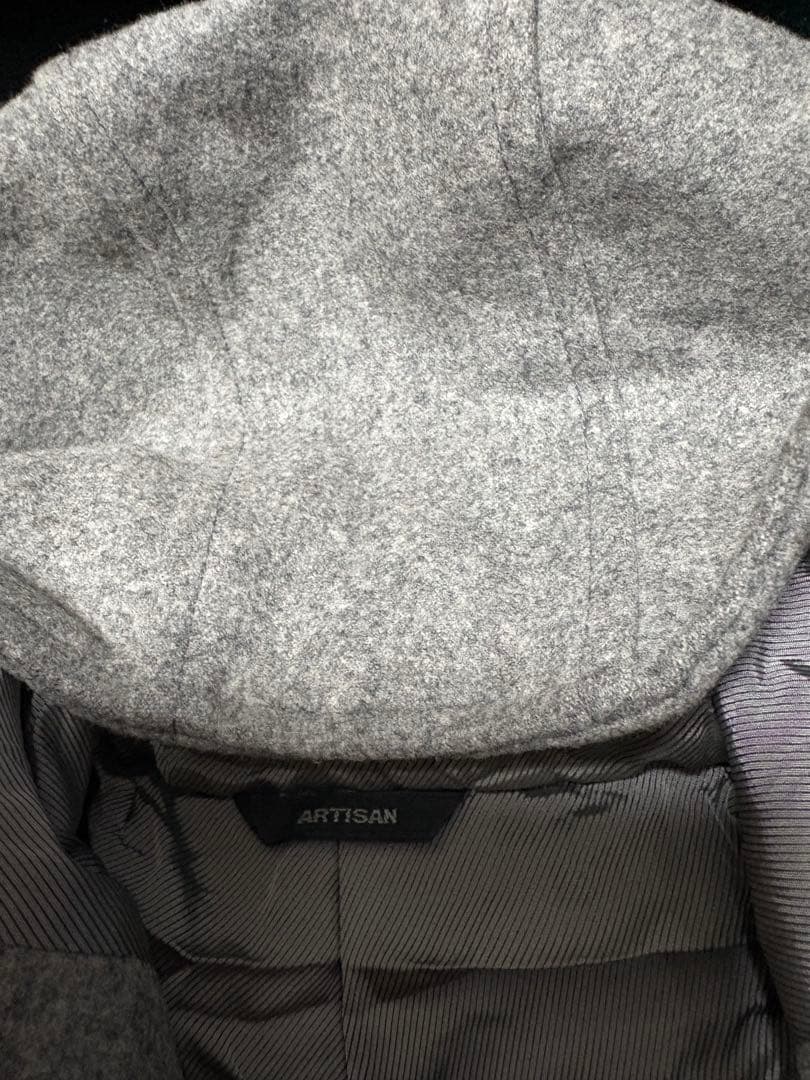 レア　ARTISAN ダッフルコート　グレー　カシミヤ　ウール　Ｓ　アルチザン
