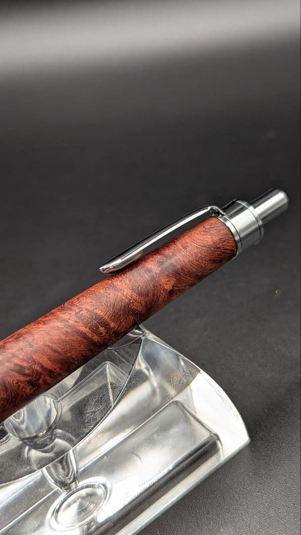 286ペン工房翌檜　本花梨　瘤杢　木軸シャーペン　木軸ボールペン