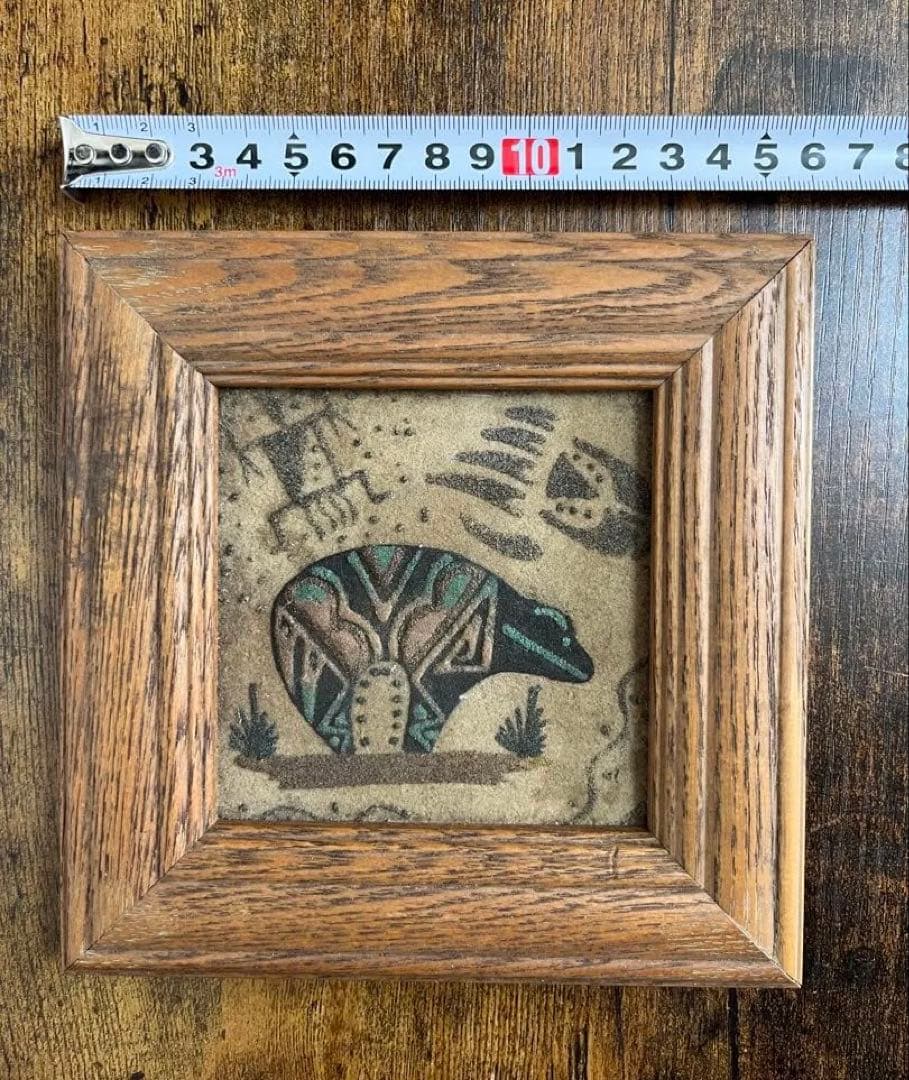 ネイティブアメリカン ナバホ族 サンドアート 砂絵ボックス　小物入れ