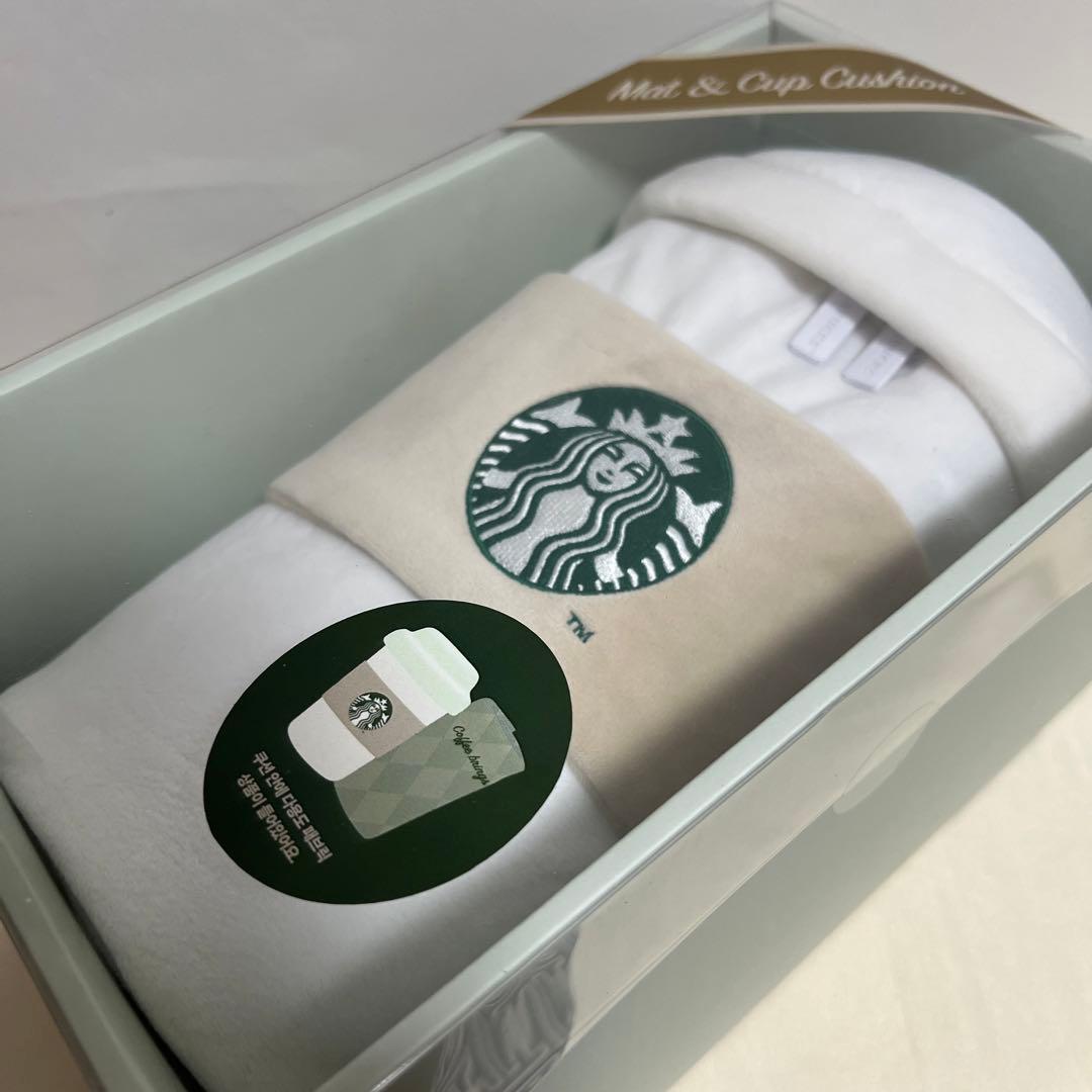 スタバ　韓国　ブランケットMat & Cup Cushion クッション　毛布