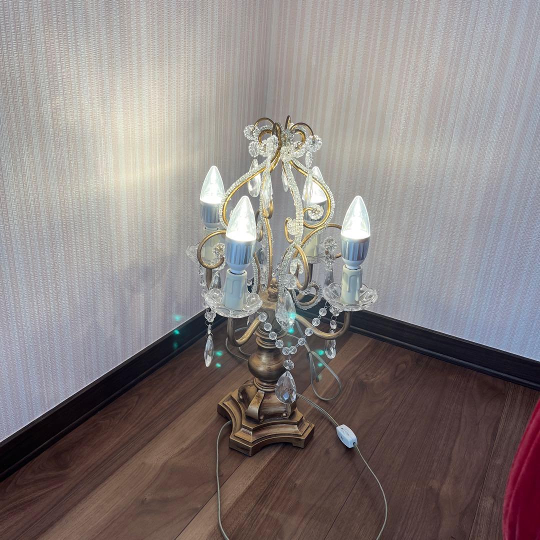 スツール　オットマン　シャンデリアランプ3点　引き取り限定