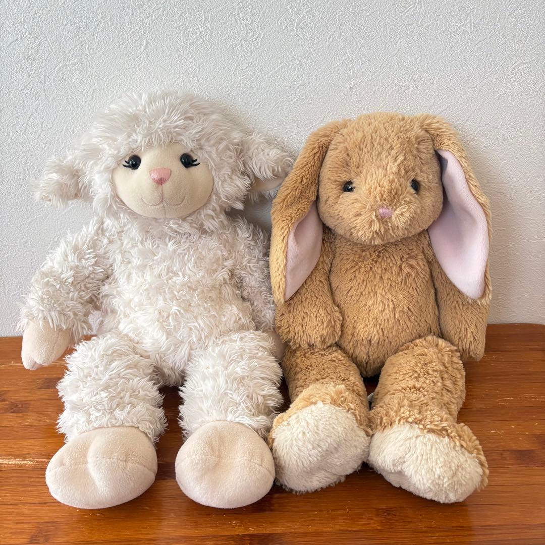 ★レア★ビルドアベア くま ひつじ うさぎ ぬいぐるみ 4体 洋服 靴 着せ替え