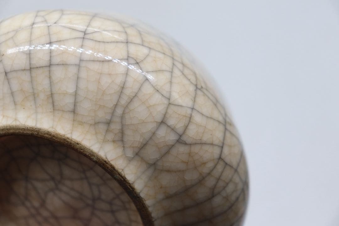 中国　清時代　哥釉香炉　木箱入　送料込み251011