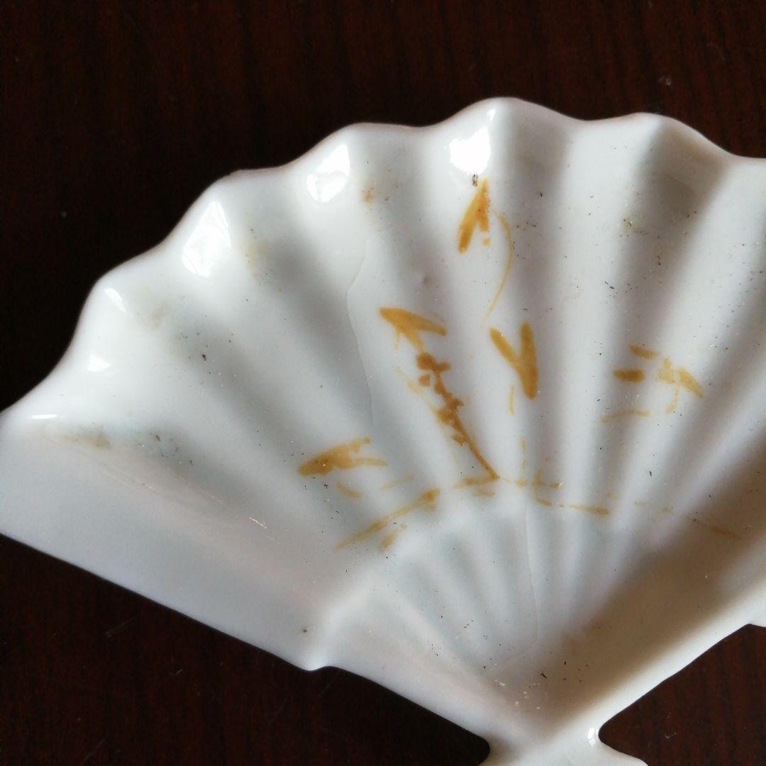 伊万里　白磁扇形豆皿　13枚　13cm　江戸後期～明治期