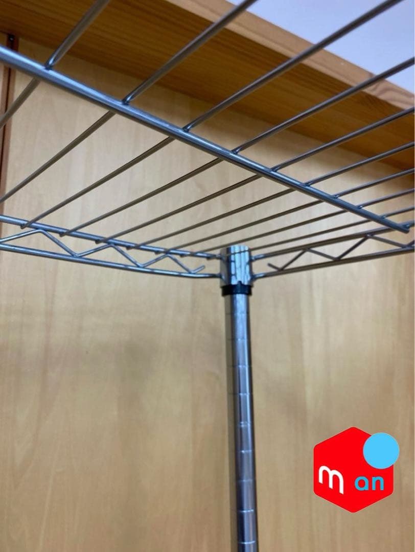 中型耐荷重 車輪付　ステンレス製５段ラック（91×46 × 187㎝前後）×１台