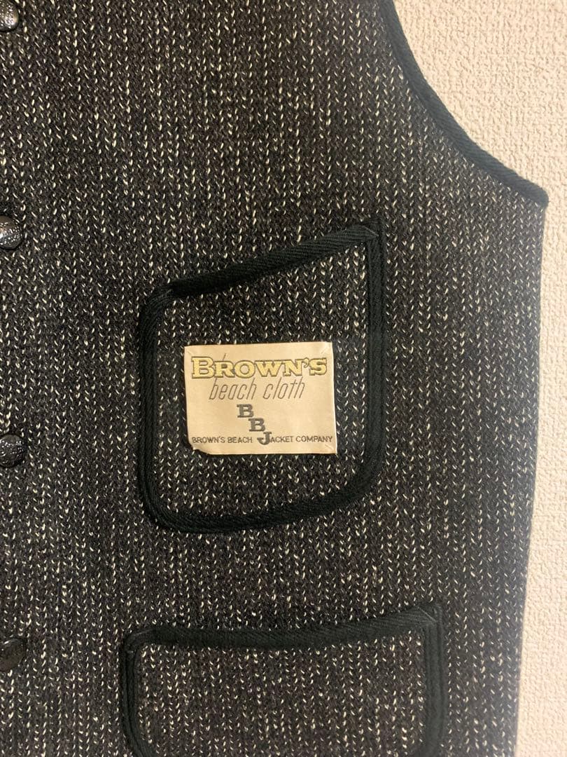 【希少サイズ】ブラウンズビーチジャケット　ベスト　size42 着画あり