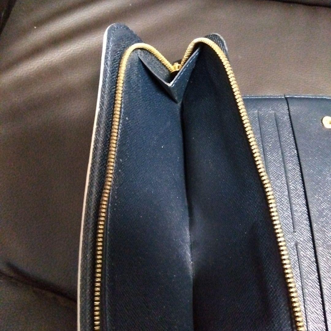 【美品】 ダミエアズール ホワイトポルトフォイユ アンソリット N63221