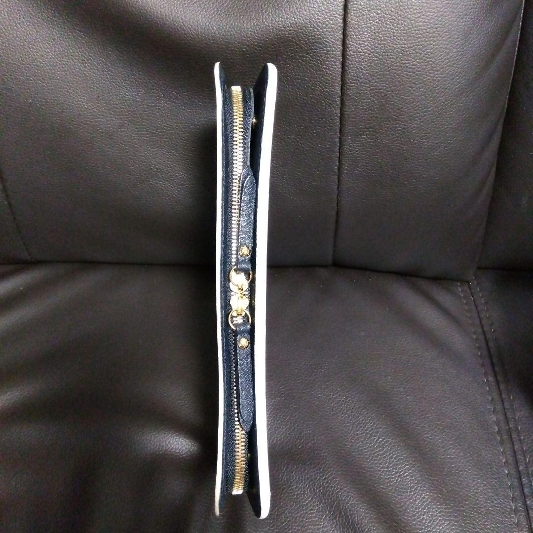 【美品】 ダミエアズール ホワイトポルトフォイユ アンソリット N63221