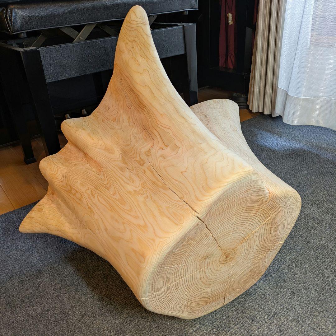 檜　切り株　丸太　椅子　スツール　 テーブル　高さ約31.5㎝