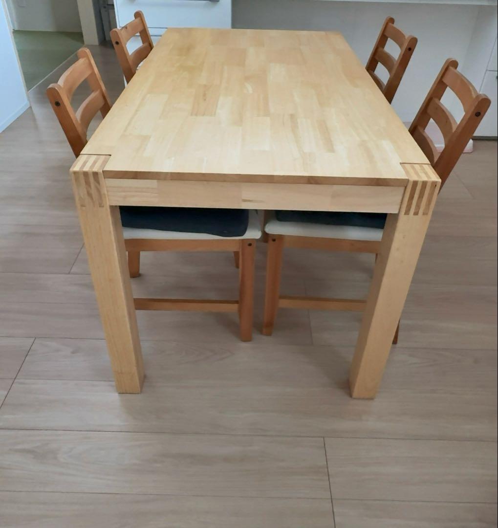 IKEA NORDBY ノールドビー 4人用テーブル&椅子4脚【直接引き取り】