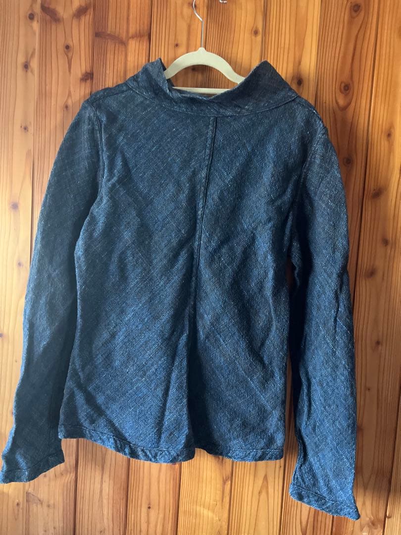 うさとの服 レディース サイズ4 紺色 カットソー オーガニック綿100%