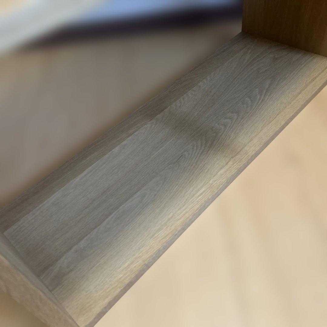 無印良品 スタッキングシェルフ ワイド 3段 オーク材 ブックエンド付き