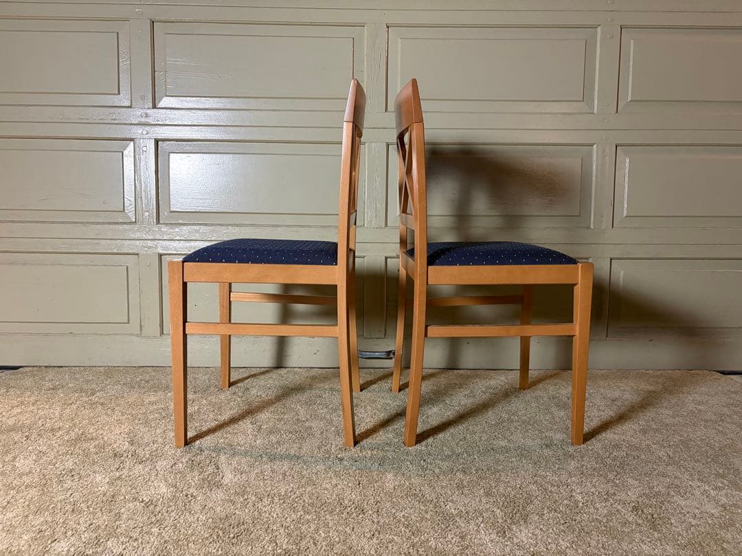 イタリア Calligaris DIVA クロスバックチェア ファブリック張り