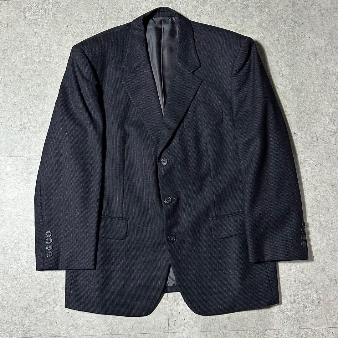 Christian Dior3ピース セットアップ ダークグレー 掠れストライプ