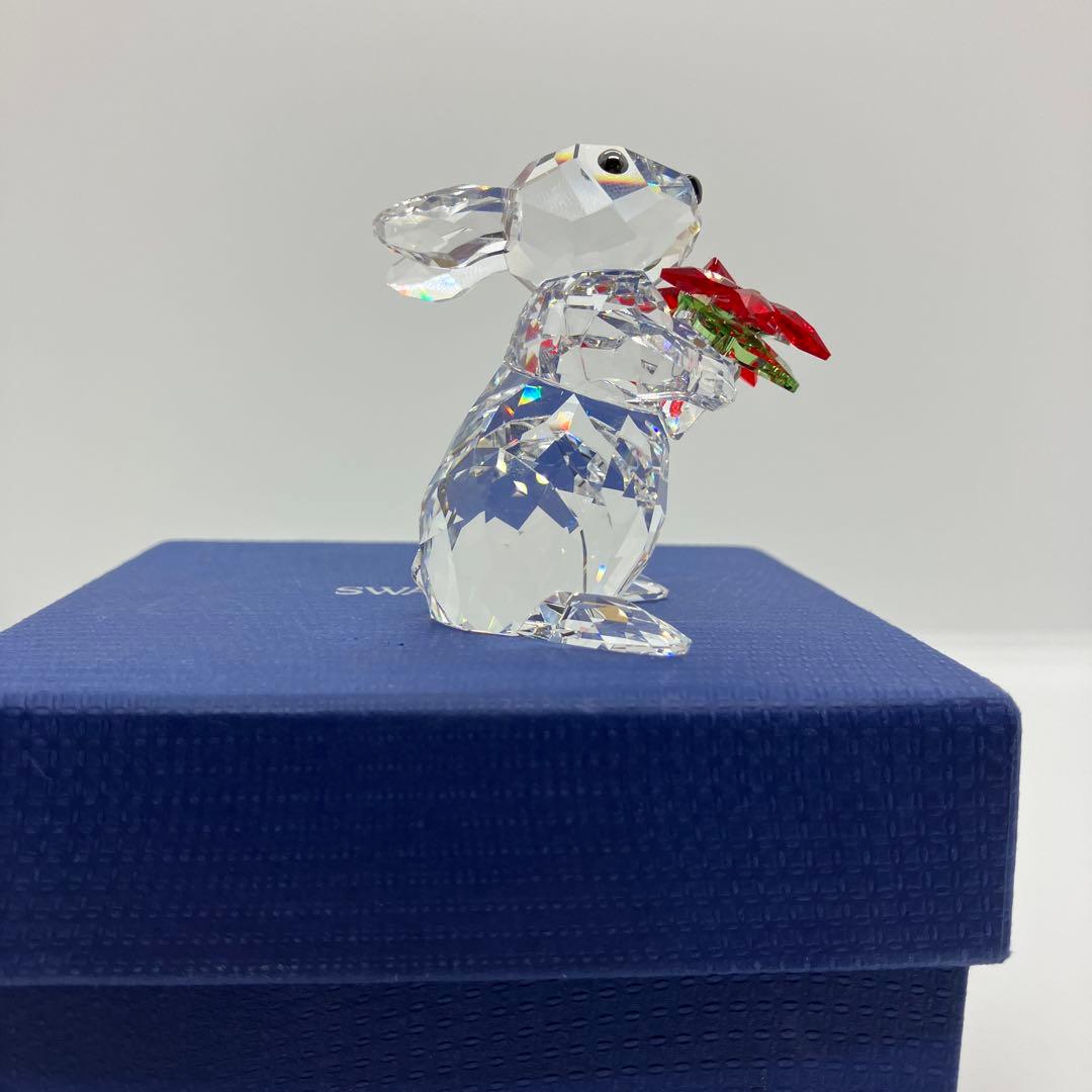 SWAROVSKI スワロフスキー うさぎ ローズ 置物 動物 クリスタル