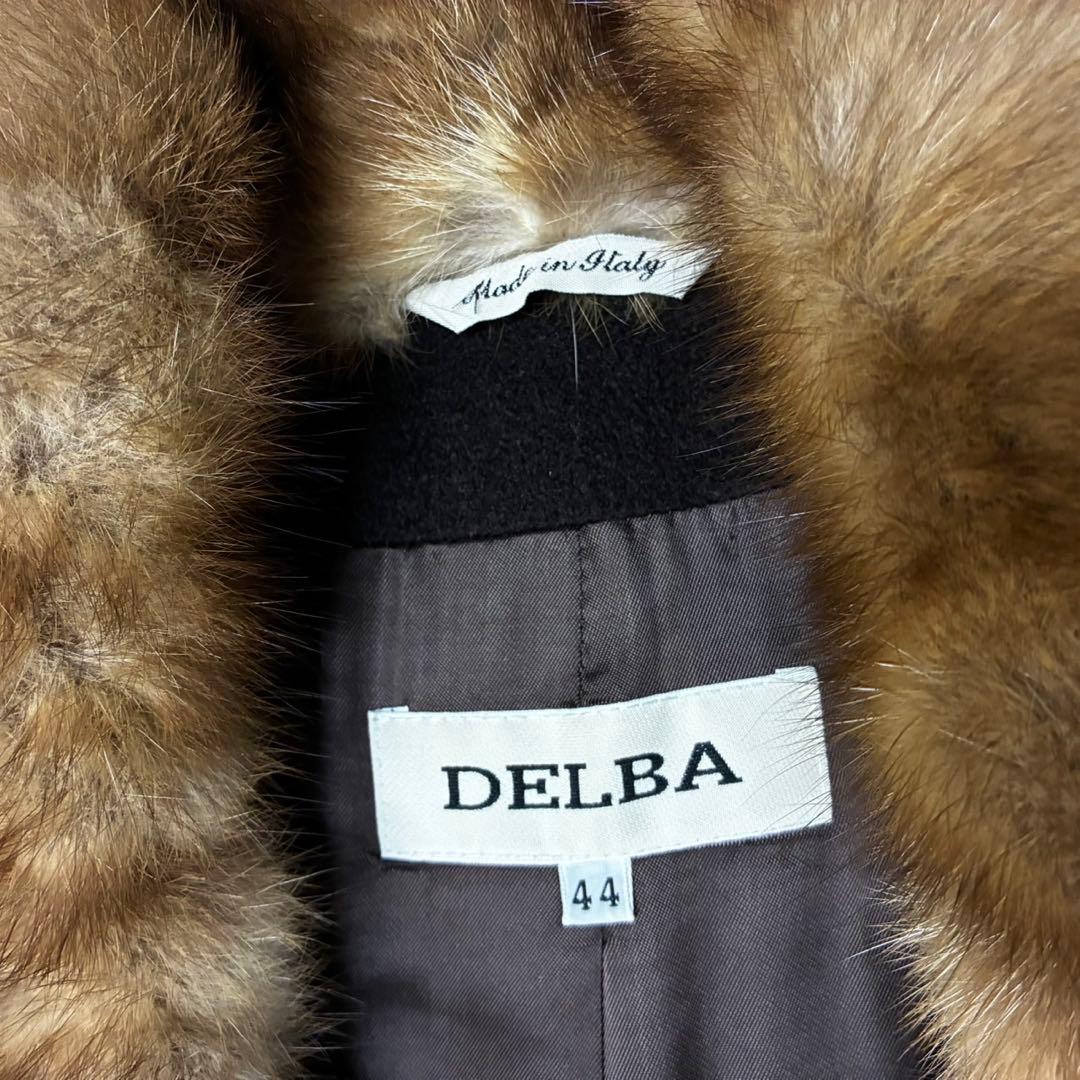 DELBA PIACENZA ロングコート　ファーコート　カシミア　ブラック