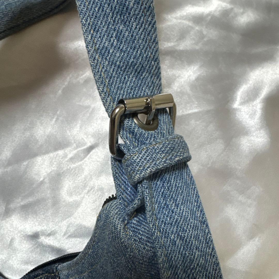 レア　adidas アディダス　リメイクバッグ　再構築　Y2K デニム