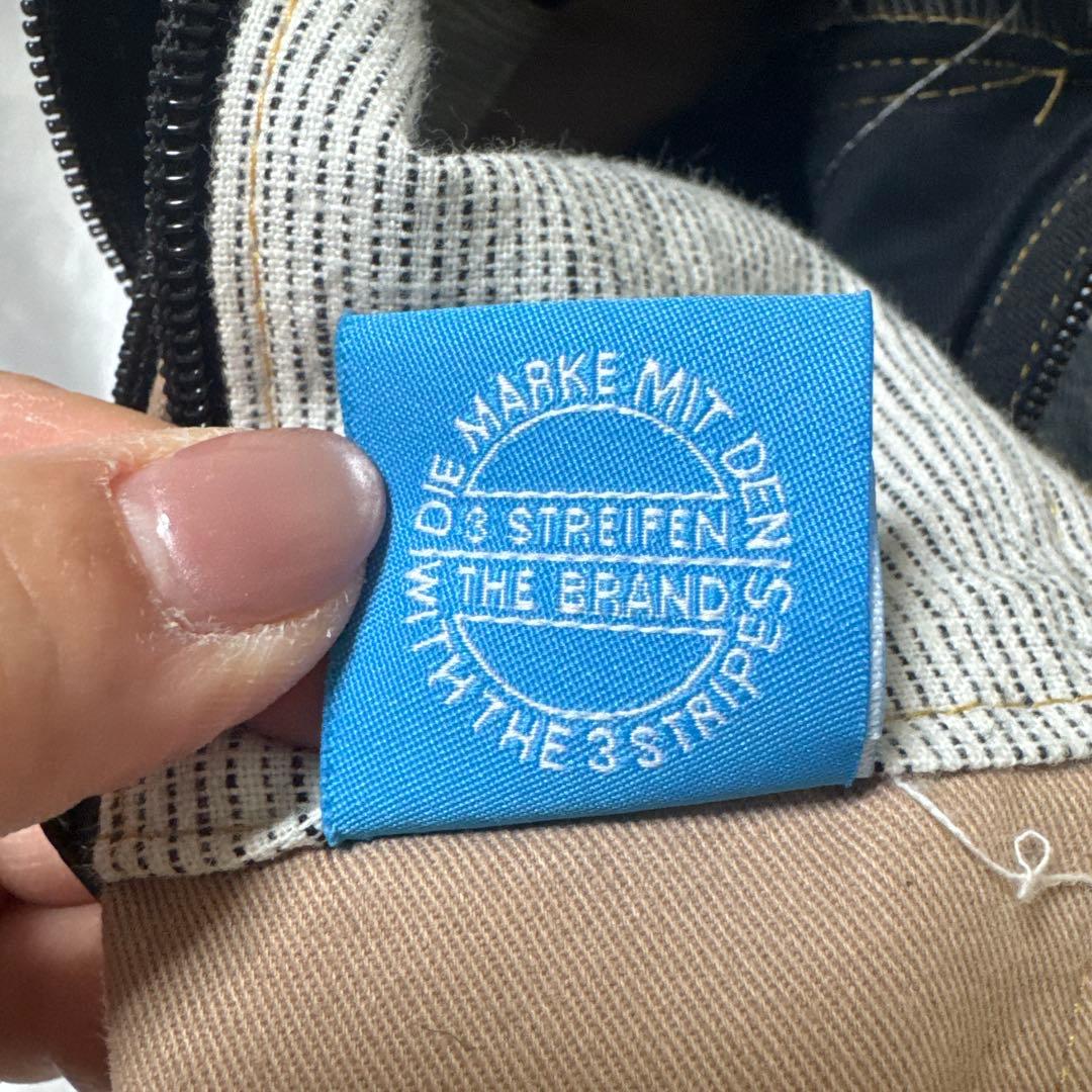 レア　adidas アディダス　リメイクバッグ　再構築　Y2K デニム