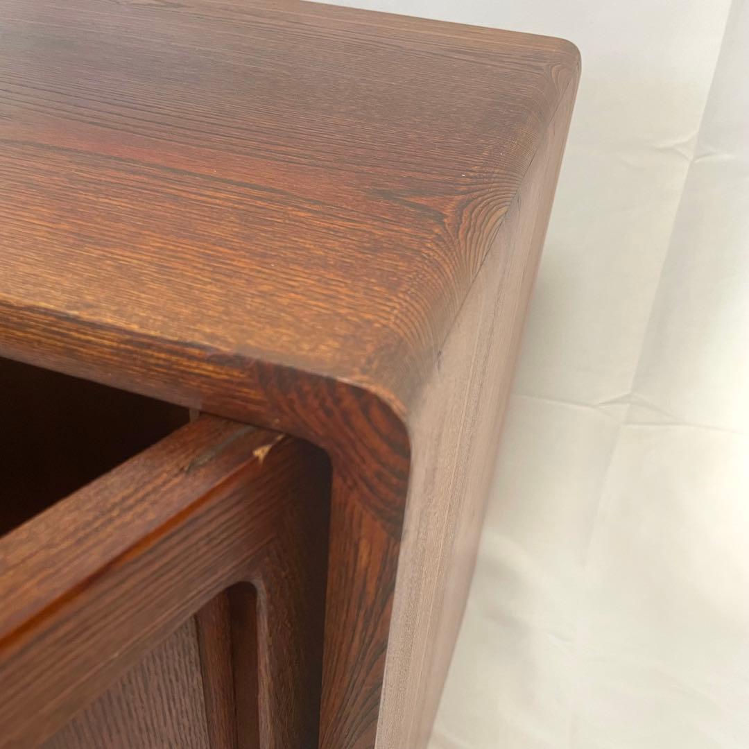 松本伝統指物工芸家具 テレビ台 開戸 拭うるし・ぬり　レトロ　松本伝統家具