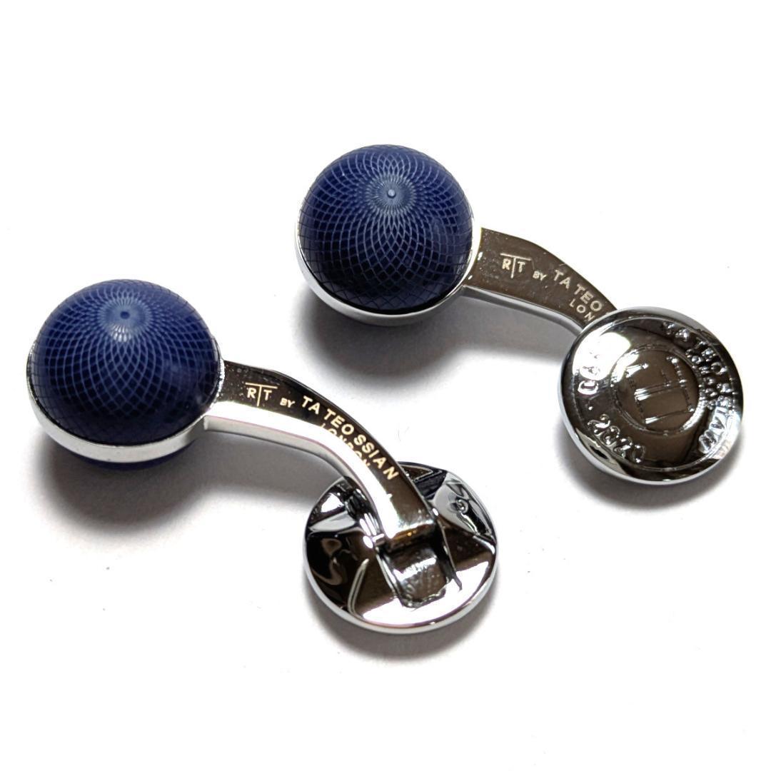 tac145 タテオシアン カフス シルバー×ブルー ラピスラズリ石 ギローシュ