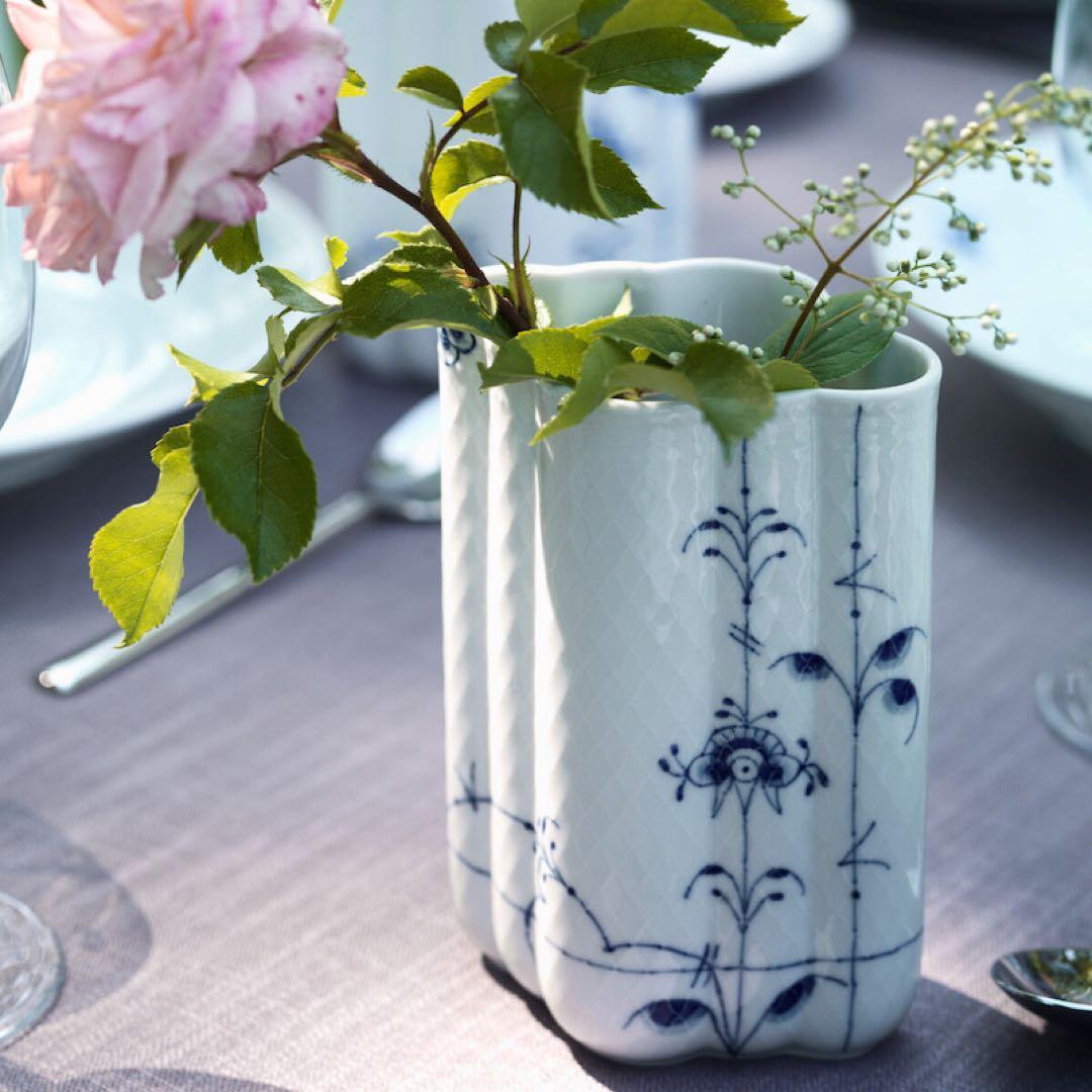 ロイヤルコペンハーゲン ブルーパルメッテ フラワーベース（花瓶）