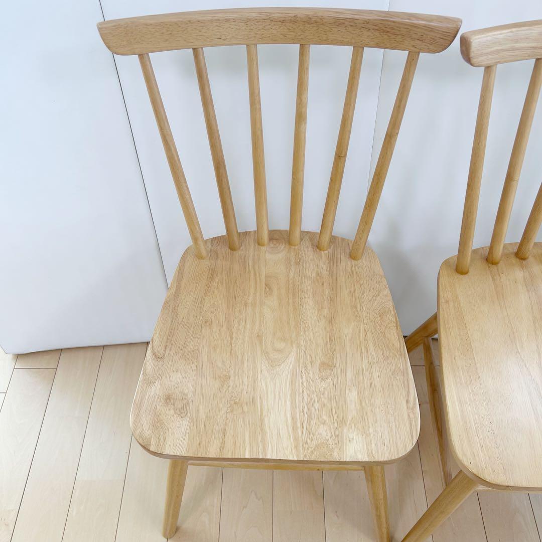 ダイニングチェア　天然木　ウィンザーチェア　ハイバック　貫構造　北欧