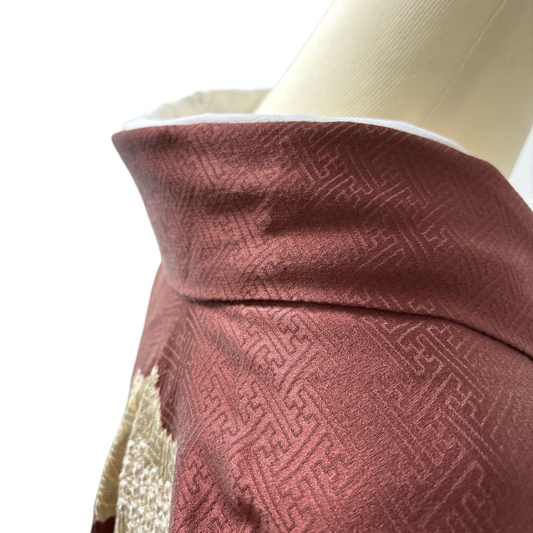 A160愛華 着物 訪問着　絞り　金彩　正絹　　フォーマル　身丈163cm