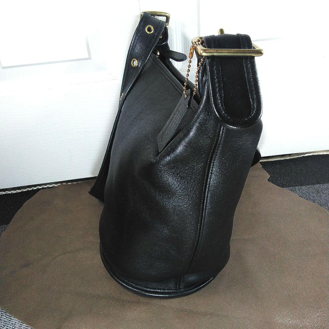 ❮USA製❯オールドCOACHレザーバケット型ショルダーバッグ