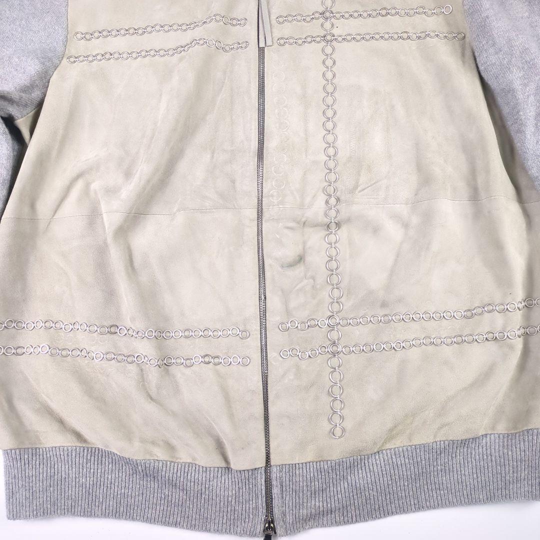 FABIANA FILIPPI レザー シルクニット ノーカラージャケット 高級