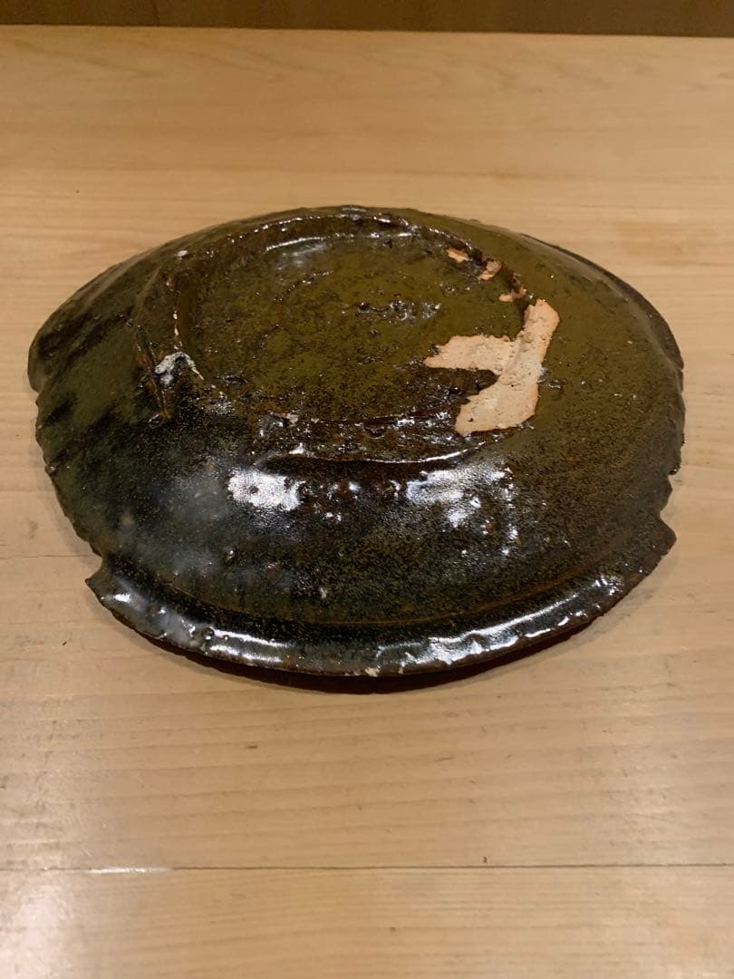 【作家もの】小島陽介 伊賀 灰釉 プレート 8寸 大皿 1枚